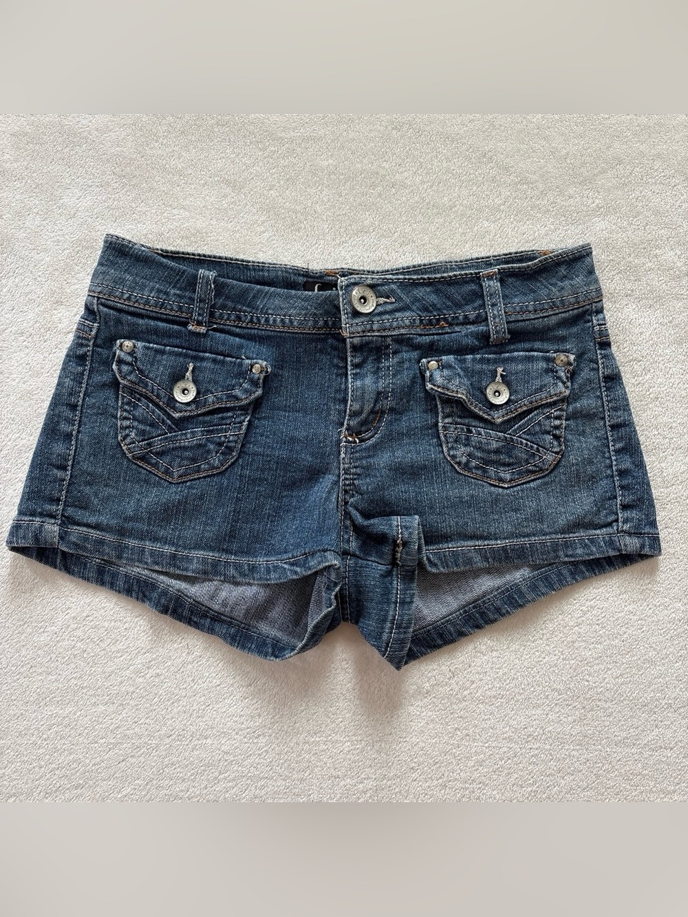 Y2K Low Rise Mini Denim Ashley Shorts LEI Size 3